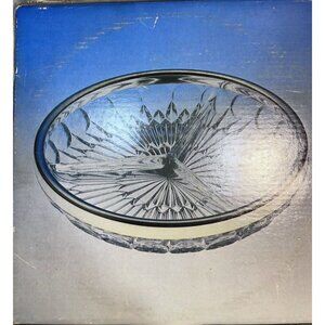 NIB Collectible LEONARD Silverplated and Crystal RELISH DISH with 3 Forks